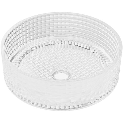 Mexen Lira Aufsatzwaschbecken aus Glas 37 x 37 cm, transparent - 24053700