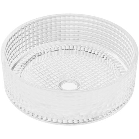 Mexen Lira lavabo à comptoir en verre 37 x 37 cm, transparent - 24053700