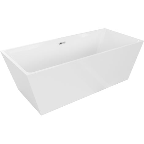 Mexen Lita vasca da bagno indipendente 170 x 75 cm, bianca, troppopieno cromato - 52121707500-01