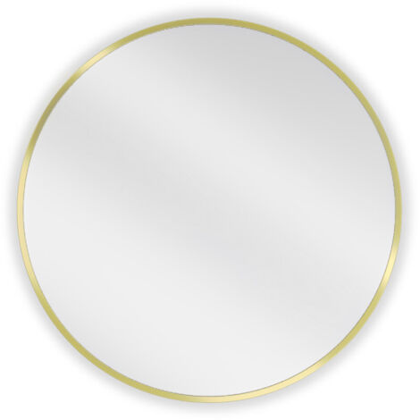 Mexen Loft Badezimmerspiegel rund 60 cm, goldener Rahmen - 9850-060-060-000-50