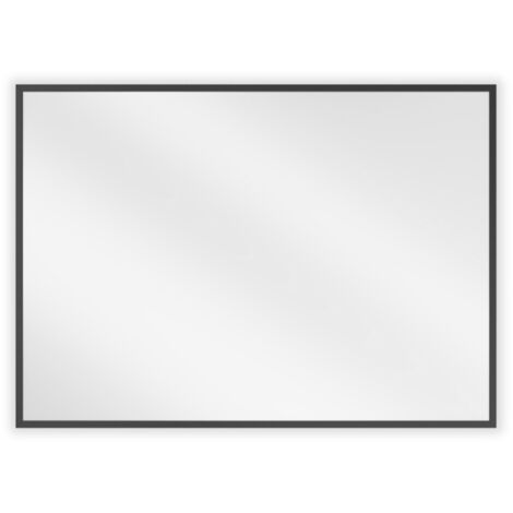 Mexen Loft espejo de ba帽o rectangular 70 x 50 cm, marco negro - 9852-070-050-000-70