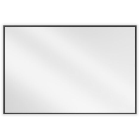 Mexen Loft espejo de ba帽o rectangular 90 x 60 cm, marco negro - 9852-090-060-000-70