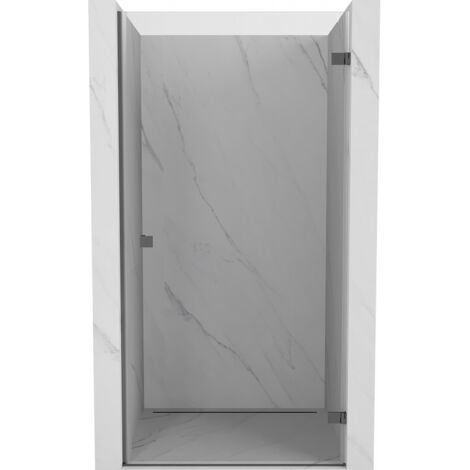 Mexen Lunar-B porta doccia a battente destra 60 cm, trasparente, gun metal - 832-060-000-95-00-P