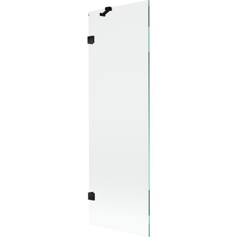 Mexen Lunar Badewannen-Faltwand 1-flügelig 60 x 150 cm, transparent, schwarz - 897-060-000-70-00