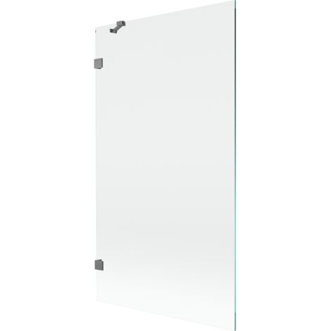 Mexen Lunar Badewannen-Partition, 1-türig, 100 x 150 cm, transparent, Gun Metal - 897-100-000-95-00