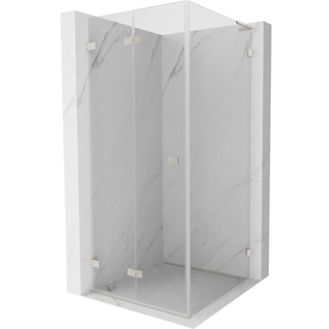 Mexen Lunar-F L cabina de ducha plegable izquierda 90 x 90 cm, transparente, n铆quel cepillado - 836L-090-090-97-00-L