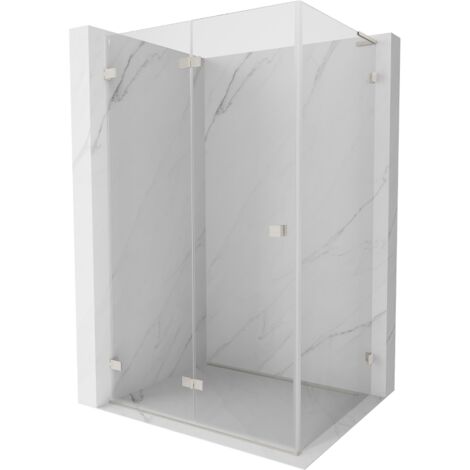Mexen Lunar-F L cabina de ducha plegable izquierda 95 x 90 cm, transparente, n铆quel cepillado - 836L-095-090-97-00-L