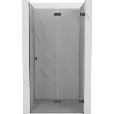 Mexen Lunar-F porta doccia pieghevole destra 95 cm, trasparente, metallo canna di fucile - 836-095-000-95-00-P