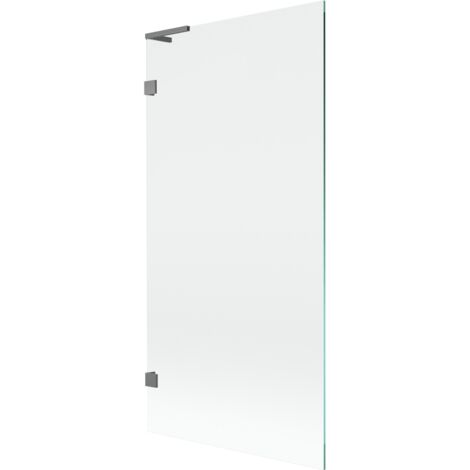 Mexen Lunar L Badewannenfaltwand 1-flügelig 90 x 150 cm, transparent, Gun Metal - 897L-090-000-95-00