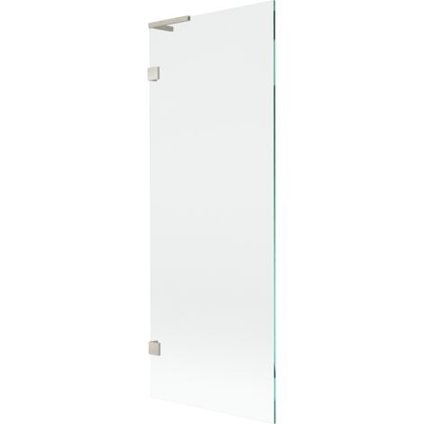 Mexen Lunar L Badewannenwand 1-flügelig 70 x 150 cm, transparent, gebürstetes Nickel - 897L-070-000-97-00