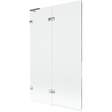Mexen Lunar L Badewannenwand 2-teilig links 110 x 150 cm, transparent, Chrom - 897L-110-100-01-00-L