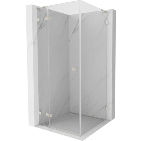 Mexen Lunar L cabina doccia ad anta sinistra 90 x 90 cm, trasparente, nichel spazzolato - 834L-090-090-97-00-L