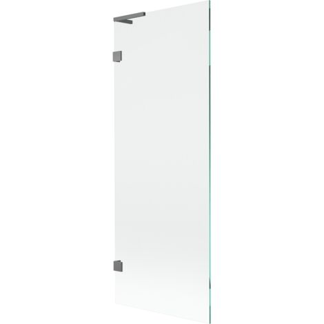 Mexen Lunar L mampara de ba帽era 1-ala 70 x 150 cm, transparente, metal oscuro - 897L-070-000-95-00