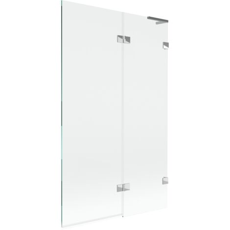 Mexen Lunar L mampara de ba帽era de 2 hojas derecha 110 x 150 cm, transparente, cromo - 897L-110-100-01-00-P