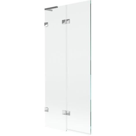 Mexen Lunar L paratia da bagno a 2 ante sinistra 80 x 150 cm, trasparente, cromo - 897L-080-100-01-00-L