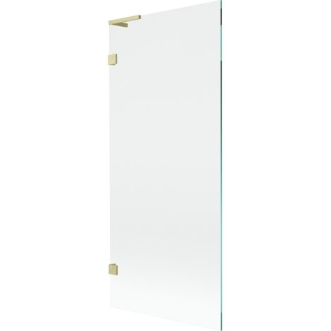 Mexen Lunar L paratia per vasca da bagno a 1 anta 80 x 150 cm, trasparente, oro spazzolato - 897L-080-000-55-00