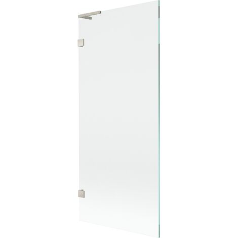 Mexen Lunar L paravento da vasca 1-anta 80 x 150 cm, trasparente, nichel spazzolato - 897L-080-000-97-00