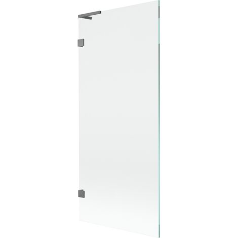 Mexen Lunar L paravento doccia a 1 anta 80 x 150 cm, trasparente, gun metal - 897L-080-000-95-00