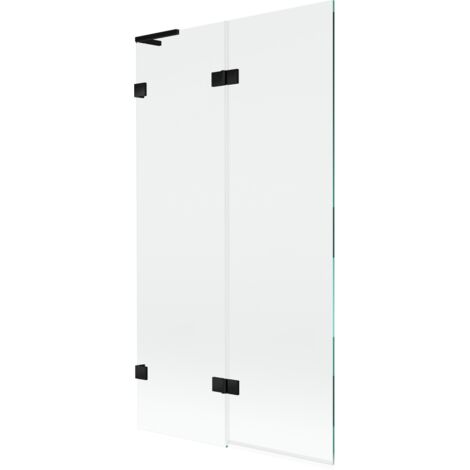 Mexen Lunar L pare-douche 2 battants gauche 100 x 150 cm, transparent, noir - 897L-100-100-70-00-L