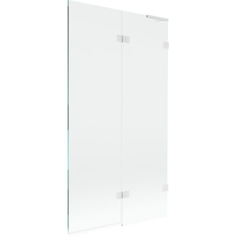 Mexen Lunar L paroi de baignoire 2 volets droite 100 x 150 cm, transparent, blanc - 897L-100-100-20-00-P