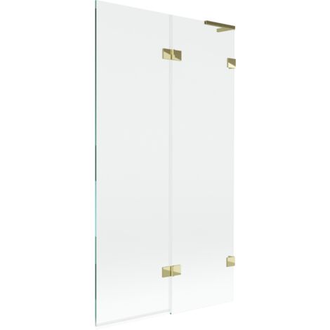 Mexen Lunar L paroi de baignoire 2 volets droite 100 x 150 cm, transparent, doré - 897L-100-100-50-00-P
