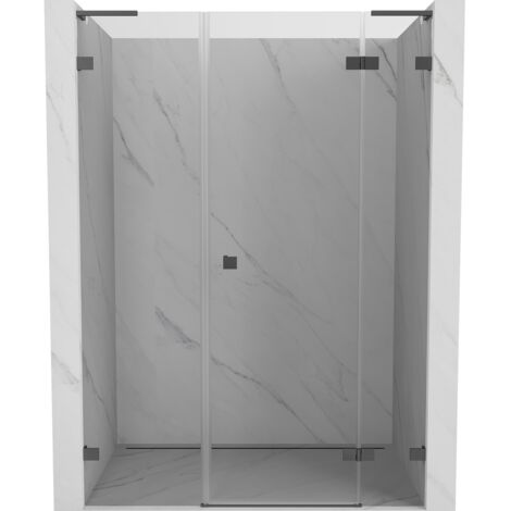 Mexen Lunar L porta doccia a battente destra 145 cm, trasparente, canna di fucile - 834SL-145-050-95-00-P