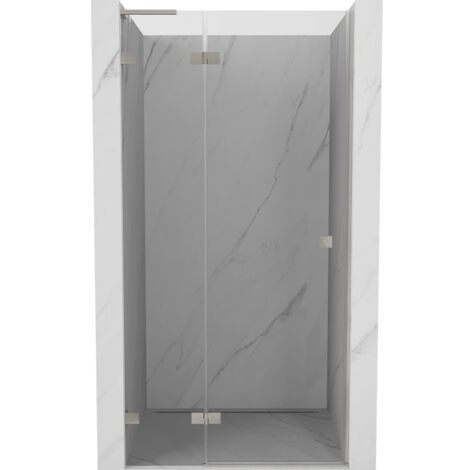 Mexen Lunar L porte de douche pivotante gauche 75 cm, transparent, nickel brossé - 834L-075-000-97-00-L
