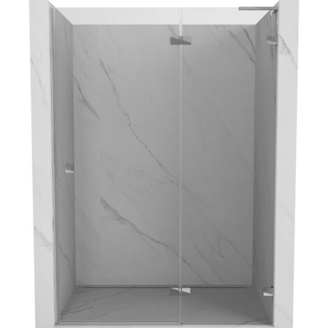 Mexen Lunar L puerta de ducha abatible derecha 135 cm, transparente, cromo - 834L-135-000-01-00-P