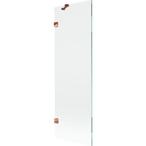 Mexen Lunar mampara de ba帽o de 1 hoja 60 x 150 cm, transparente, oro rosa - 897-060-000-60-00