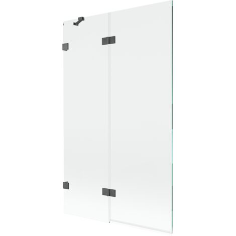 Mexen Lunar mampara de ducha 2 puertas izquierda 110 x 150 cm, transparente, gris pistola cepillado - 897-110-100-66-00-L