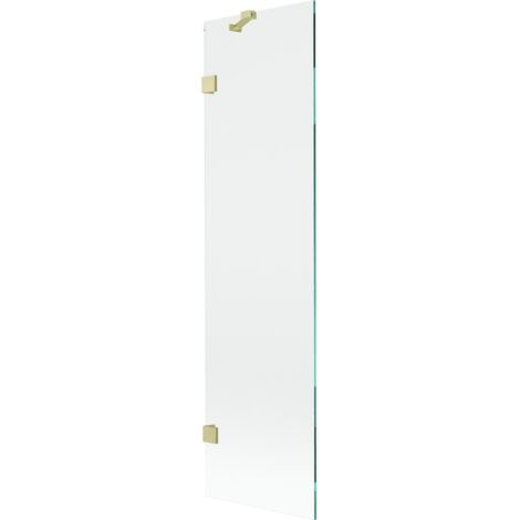 Mexen Lunar mampara de ducha de 1 hoja 50 x 150 cm, transparente, oro cepillado - 897-050-000-55-00
