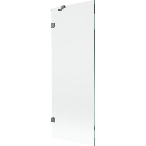 Mexen Lunar mampara de ducha de 1 hoja 70 x 150 cm, transparente, metal gun - 897-070-000-95-00