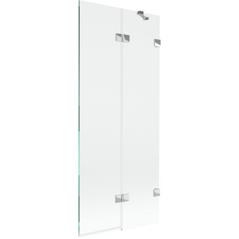 Mexen Lunar mampara de ducha de 2 hojas derecha 80 x 150 cm, transparente, cromo - 897-080-100-01-00-P