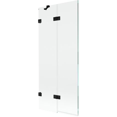Mexen Lunar mampara de ducha de 2 hojas izquierda 80 x 150 cm, transparente, negro - 897-080-100-70-00-L