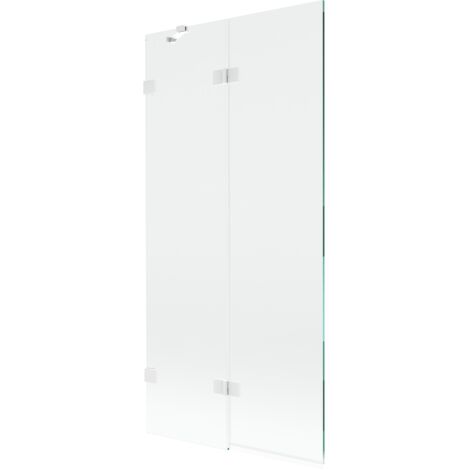 Mexen Lunar mampara de ducha de 2 hojas izquierda 90 x 150 cm, transparente, blanco - 897-090-100-20-00-L