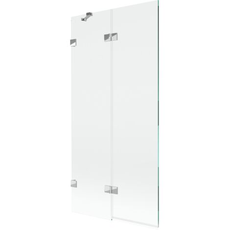 Mexen Lunar mampara de ducha de 2 hojas izquierda 90 x 150 cm, transparente, cromo - 897-090-100-01-00-L