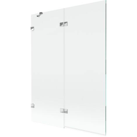 Mexen Lunar mampara de ducha de 2 paneles, izquierda, 130 x 150 cm, transparente, cromo - 897-130-100-01-00-L