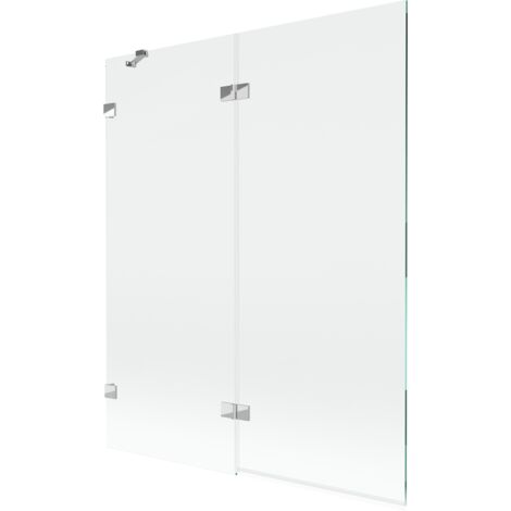 Mexen Lunar mampara de ducha de 2 paneles izquierda 140 x 150 cm, transparente, cromo - 897-140-100-01-00-L