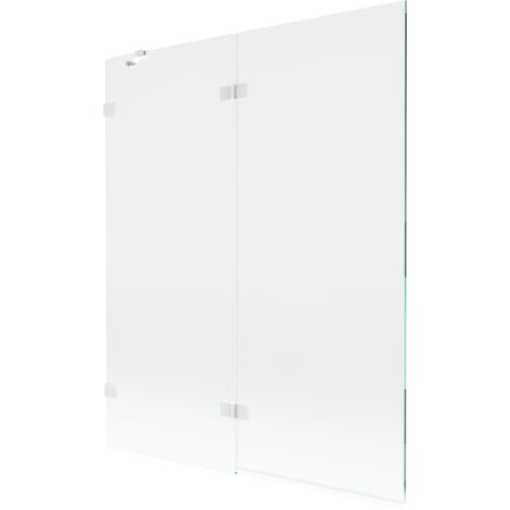 Mexen Lunar mampara de ducha de 2 puertas izquierda 140 x 150 cm, transparente, blanco - 897-140-100-20-00-L