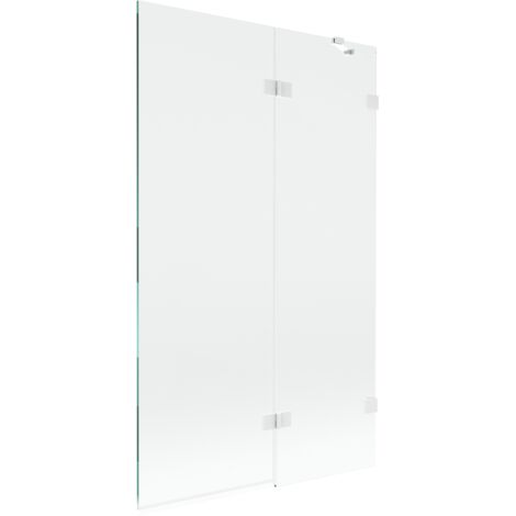 Mexen Lunar mampara de ducha plegable de 2 paneles derecha 110 x 150 cm, transparente, blanco - 897-110-100-20-00-P