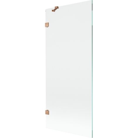 Mexen Lunar paratia da bagno a 1 anta 80 x 150 cm, trasparente, rame spazzolato - 897-080-000-65-00