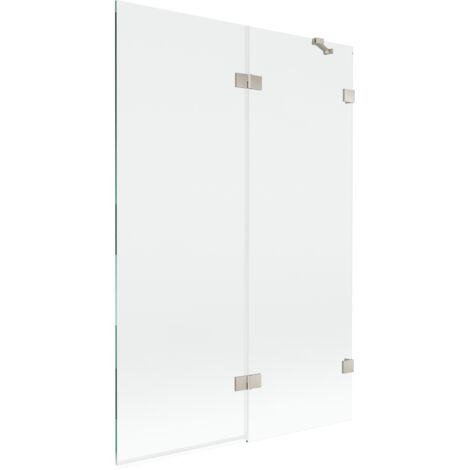 Mexen Lunar paratia da doccia pieghevole a 2 ante destra 120 x 150 cm, trasparente, nichel spazzolato - 897-120-100-97-00-P