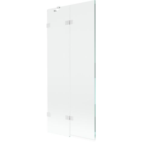 Mexen Lunar paratia della doccia a 2 ante sinistra 80 x 150 cm, trasparente, bianco - 897-080-100-20-00-L