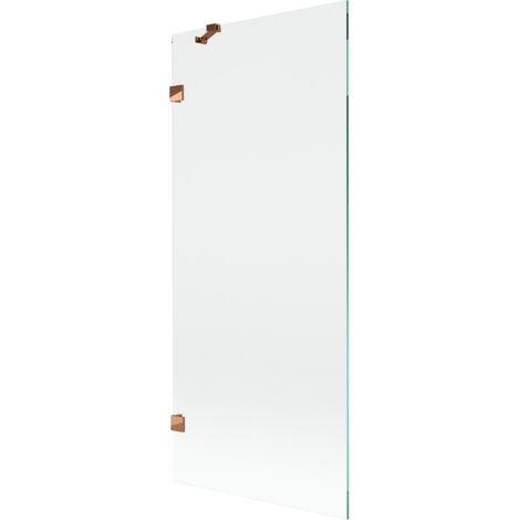 Mexen Lunar paratia per vasca da bagno a 1 anta 80 x 150 cm, trasparente, oro rosa - 897-080-000-60-00