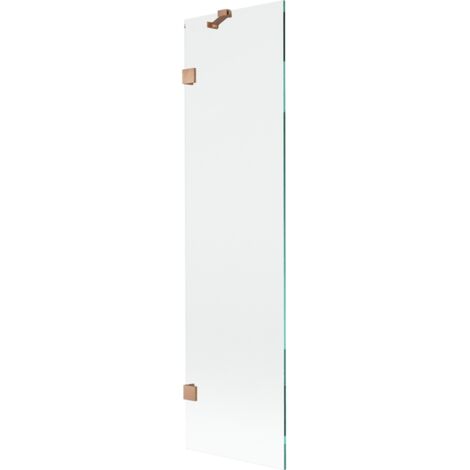 Mexen Lunar paravento vasca da bagno a 1 anta 50 x 150 cm, trasparente, rame spazzolato - 897-050-000-65-00
