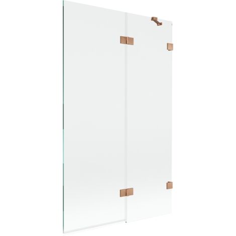 Mexen Lunar pare-douche à 2 volets à droite 110 x 150 cm, transparent, cuivre brossé - 897-110-100-65-00-P