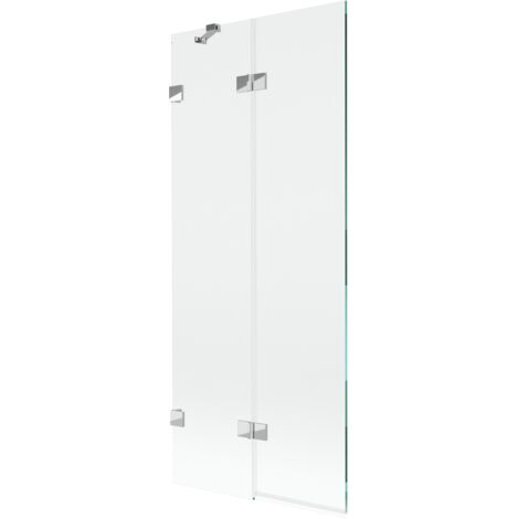 Mexen Lunar paroi de baignoire 2 volets gauche 80 x 150 cm, transparent, chrome - 897-080-100-01-00-L