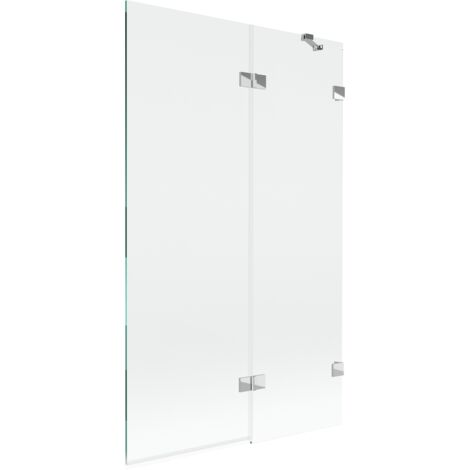 Mexen Lunar paroi de baignoire à 2 volets droite 110 x 150 cm, transparent, chrome - 897-110-100-01-00-P