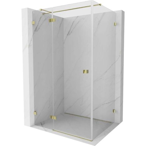Mexen Lunar T cabine de douche pivotante gauche 70 x 100 cm, transparent, or - 834T-070-100-50-00-L