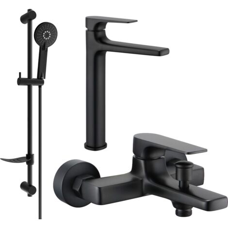 Mexen Lynx DF40 set bagno, nero - 745913DF40-70